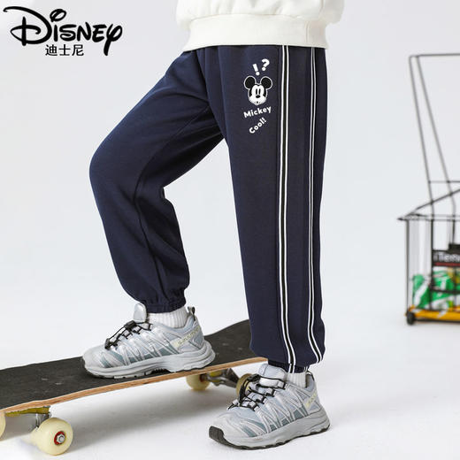 迪士尼男童裤子春秋外穿2025新款男大童春装儿童运动裤春季休闲裤 商品图1