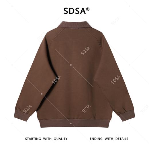 SDSA男士秋冬新款痞帅男装美式复古拼接按扣翻领卫衣时尚宽松上衣 商品图4