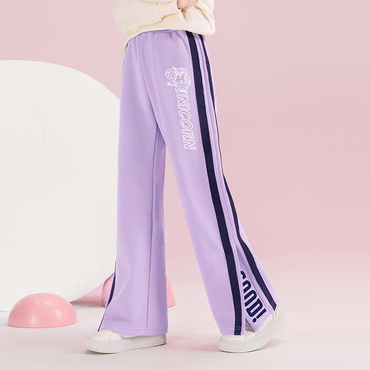 女童窄版阔腿裤春秋新款女大童裤子秋季儿童休闲裤秋装直筒裤 商品图0