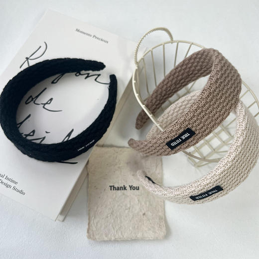 韩系毛线宽边发箍 纪念日百货门店同款164701065 商品图0