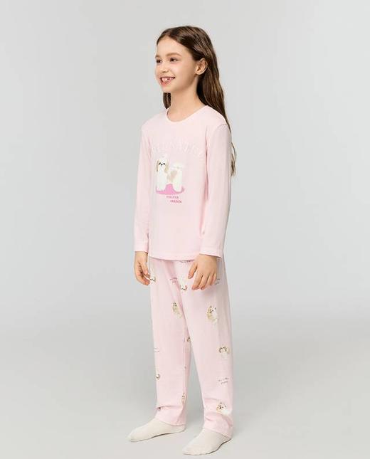 【云粉节】8楼爱慕儿童Aimer Kids女孩奶皮幸运好朋友长睡裤AK142J471，吊牌价329元 商品图1