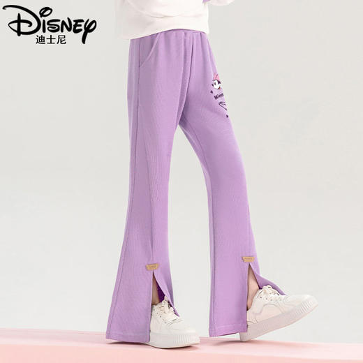迪士尼女大童喇叭裤春秋款2025新款女童裤子春季洋气儿童休闲长裤 商品图3