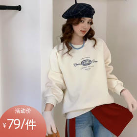 GZ格子腊肠狗刺绣圆领卫衣女(LH)(LD)-166795587