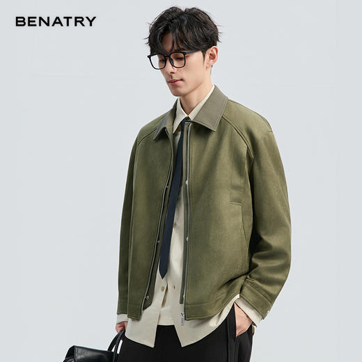 2025秋季麂皮绒翻领茄克外套ECF300002 商品图2