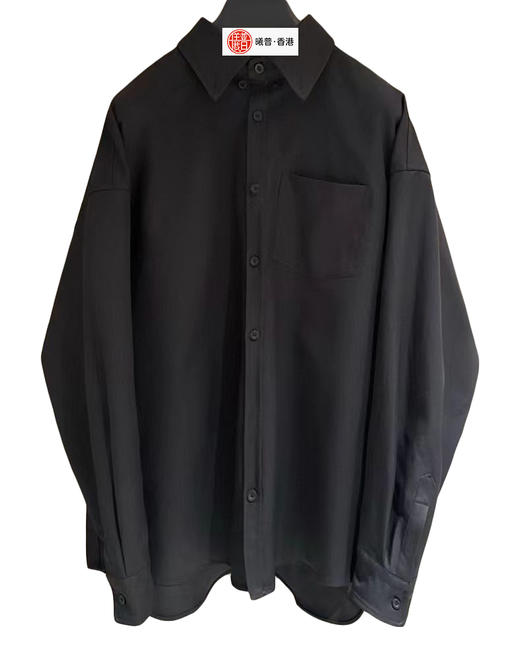 中性款廓型刺绣长袖衬衫B00 商品图0