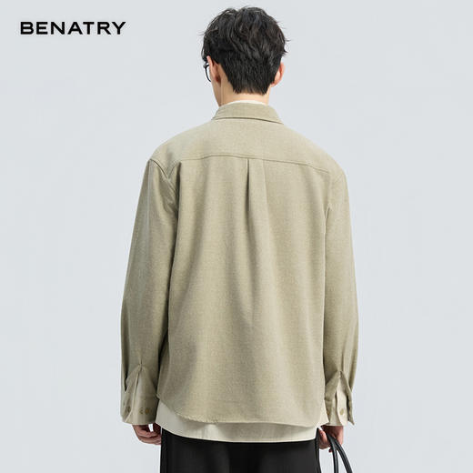 2025秋季新品翻领磨毛衬衣ECF311002 商品图3