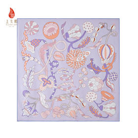 上久楷SAINTJOY/上久楷 双面印花真丝方巾 逸彩蔓颖WJ3J025206005