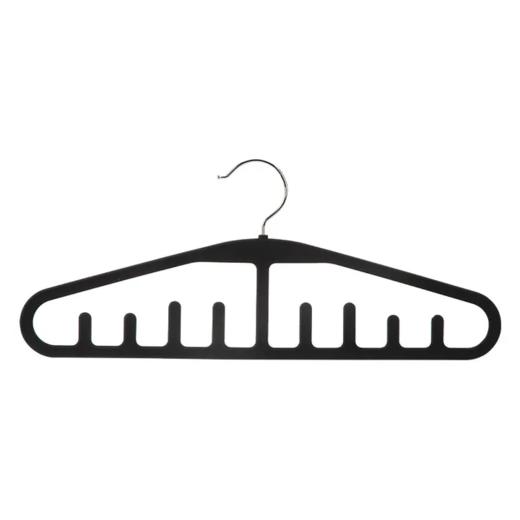 【超市】霜山浸胶围巾收纳架衣架 亮光黑 商品图0