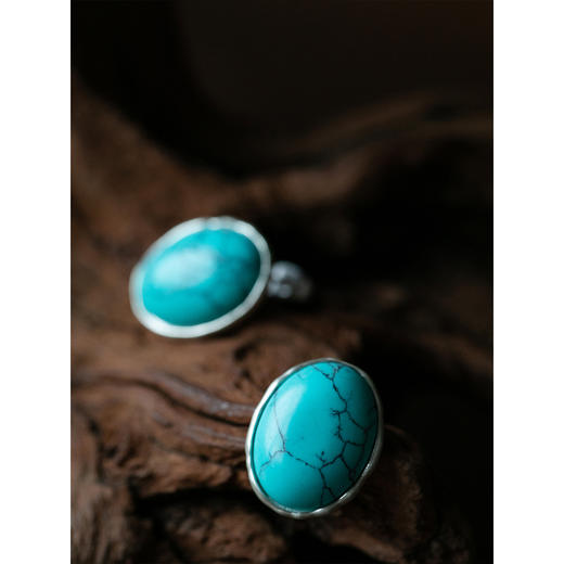 牧衣游 S925银绿松石耳环 昕云【不支持会员折】 商品图2