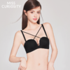 好奇蜜斯无痕内衣女小胸聚拢显大文胸罩套装夏无钢圈防下垂性感黑  温特 商品缩略图0