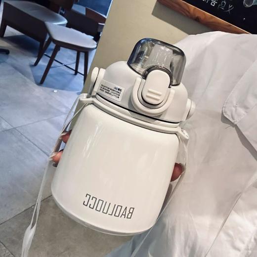 【赠送贴纸！敲高颜值】k可背可提可斜挎，解放你的双手，大容量304不锈钢保温杯网红高颜值女士大肚水杯子双饮吸管儿童壶。rb 商品图4