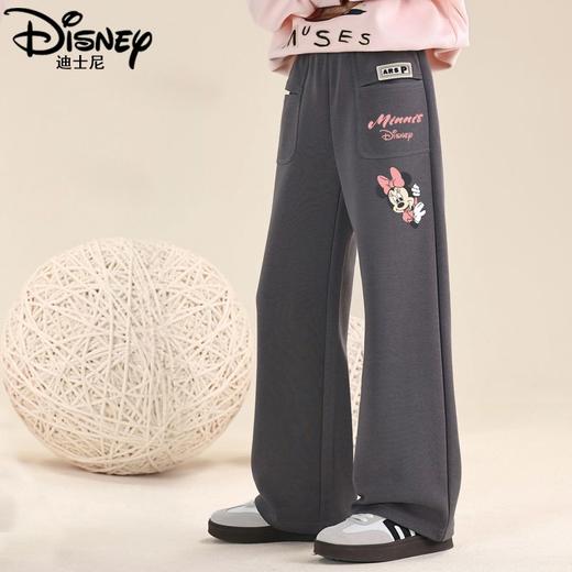 迪士尼儿童阔腿裤女大童裤子秋季2024新款女童休闲裤秋装女孩长裤 商品图1