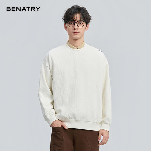 2025秋季新品肌理面料圆领卫衣ECF324004 商品图4