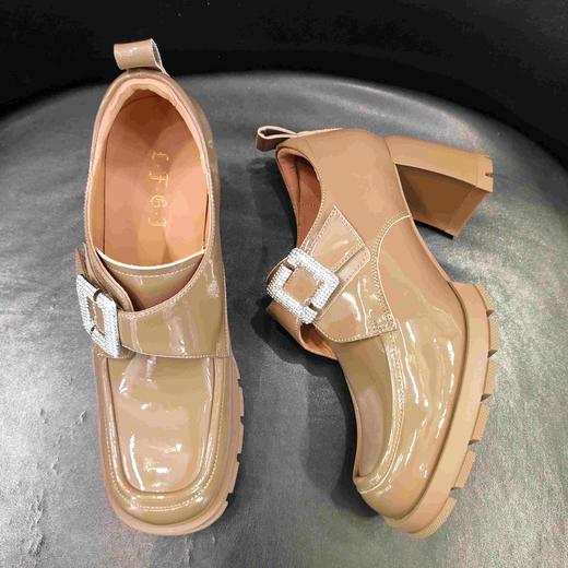 LFGJ凌介X0403 漆皮粗跟休闲鞋 商品图11