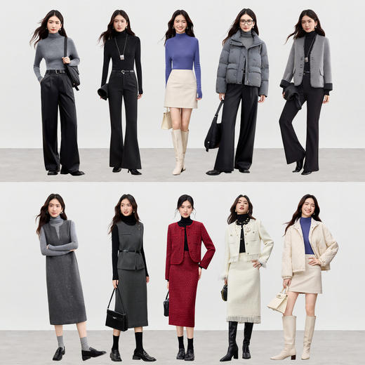 【内购】【天衣无缝】无缝一体抗菌60支100%绵羊毛可机洗高领针织毛衣-W53HI3063 商品图2