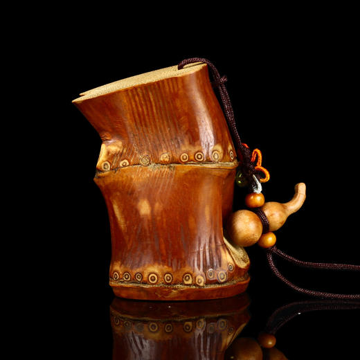 孤品017218天然竹根随形印章带穗-3.5*2.3*6.0cm 商品图2