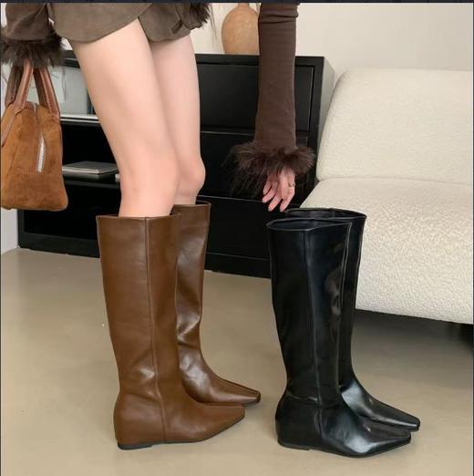 【门店同款】ENJOY冬季内增高光面长靴 166145357 商品图2