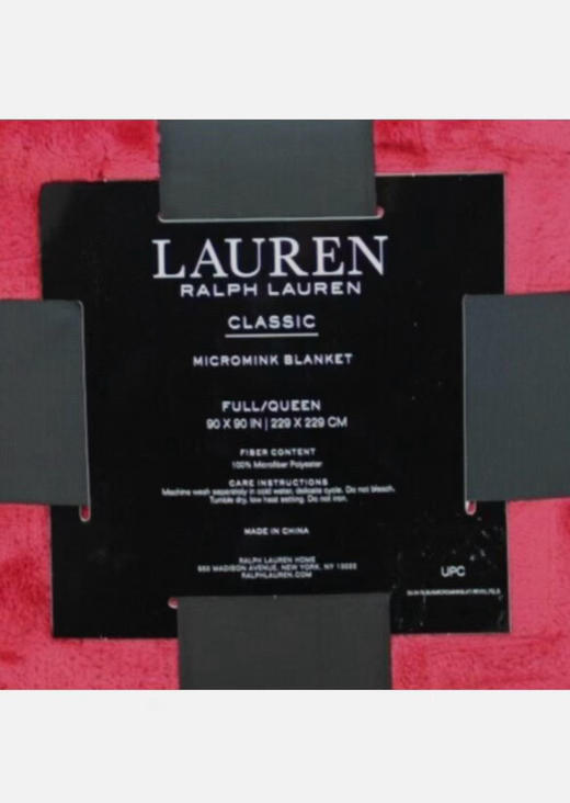 原单正品拉夫劳伦 Polo 绒毯，客供定制高级法兰绒材质，纯色简约。三个尺码 商品图1