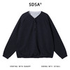 3075SDSA男士秋冬新款痞帅男装韩版简约撞色半拉链圆领假两件卫衣时尚 商品缩略图1