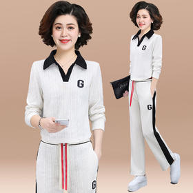 SP7-3891 妈妈春装运动服套装2025新款中老年春秋卫衣两件套女洋气长袖上衣