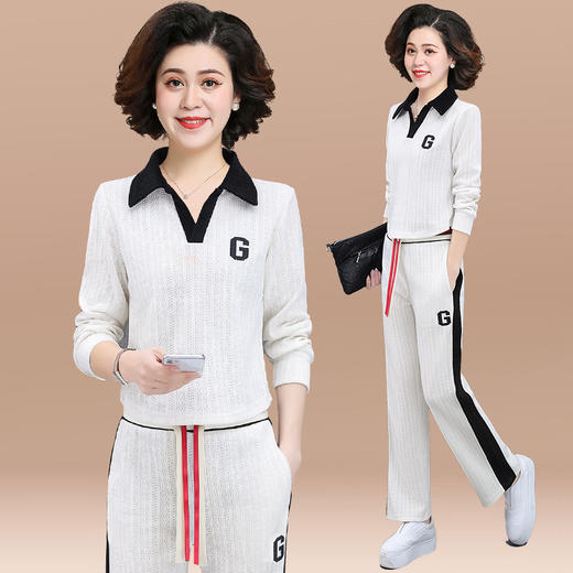 SP7-3891 妈妈春装运动服套装2025新款中老年春秋卫衣两件套女洋气长袖上衣 商品图0