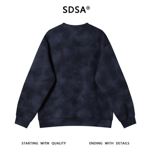 WY1098SDSA男士秋冬新款痞帅男装美式扎染印花字母圆领卫衣时尚宽松上衣 商品图5