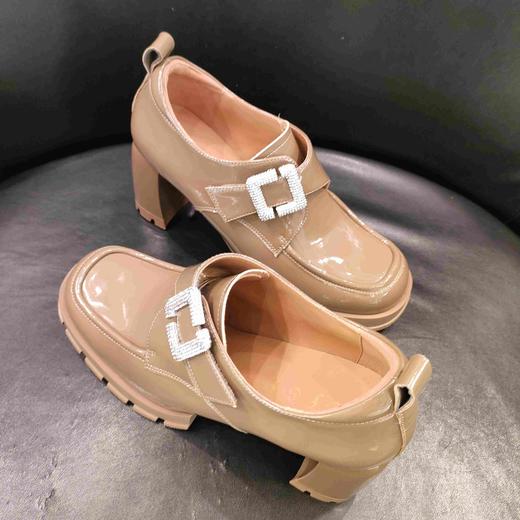 LFGJ凌介X0403 漆皮粗跟休闲鞋 商品图10