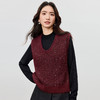 【内购】【含绵羊毛】简约通勤V领亮片芝麻点宽松外穿内搭弹力毛织马夹-W54JB3651 商品缩略图1