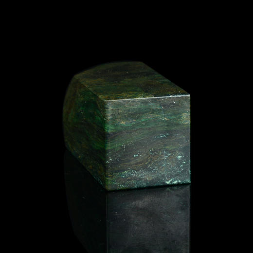 孤品017222孔雀绿斜头大方章-3.5*3.6*7.3cm 商品图4