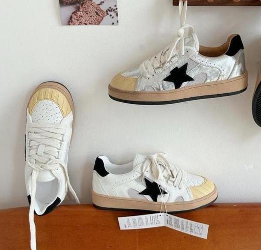 Plat Base休闲复古做旧擦色星星板鞋6805 商品图1