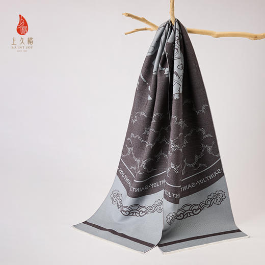 上久楷SAINTJOY/上久楷 丝毛长巾 云浪奔马 CJS23074 商品图6
