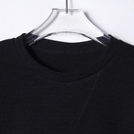 SDSA男士秋冬新款痞帅男装韩版条纹缝线圆领长袖T恤简约风百搭潮 商品图1