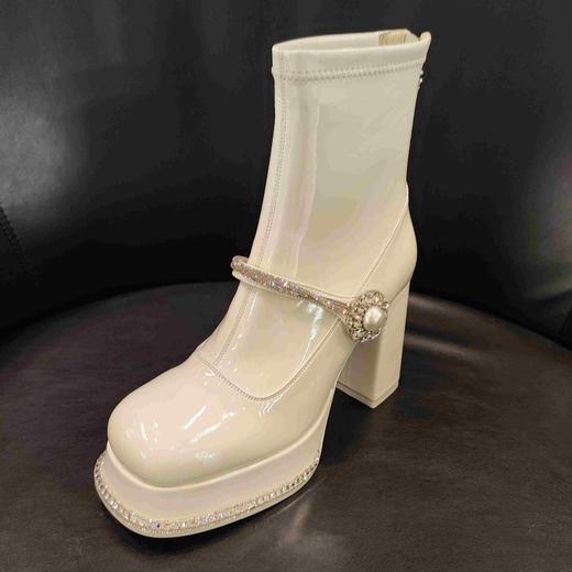 LFGJ 凌介X0107 水钻漆皮短靴 商品图0