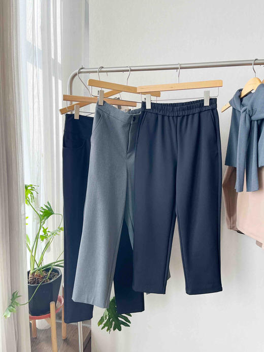 【一件搭所有】噢蜜ooomeooo松紧腰磨毛九分裤 商品图2