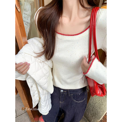 <曾小咸推荐> 韩系长袖T恤修身打底【预售款，预计3-15天发货】 商品图3