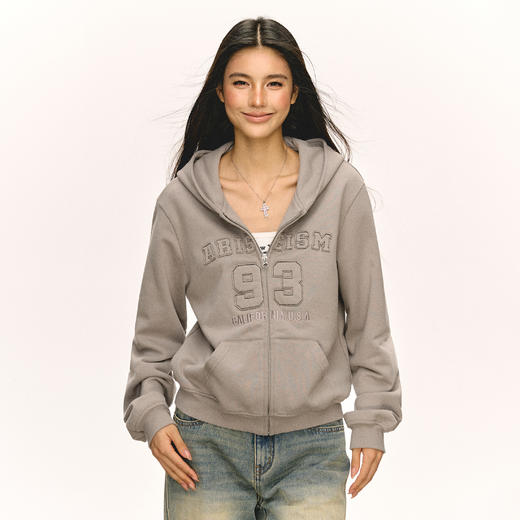 Ariseism 美式复古设计感卫衣外套女秋季新款休闲百搭宽松帽衫 商品图3