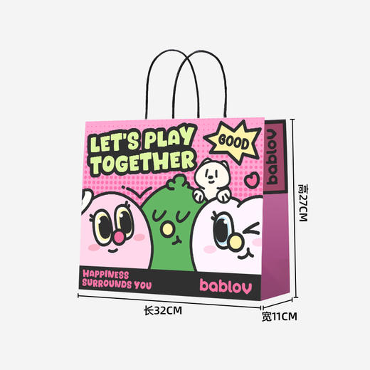 bablov创意礼品袋可爱卡通手提袋大号加厚节日生日送礼物包装纸袋 商品图4