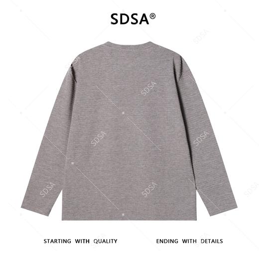 3552SDSA男士秋冬新款痞帅男装韩版条纹缝线圆领长袖T恤简约风百搭潮 商品图5