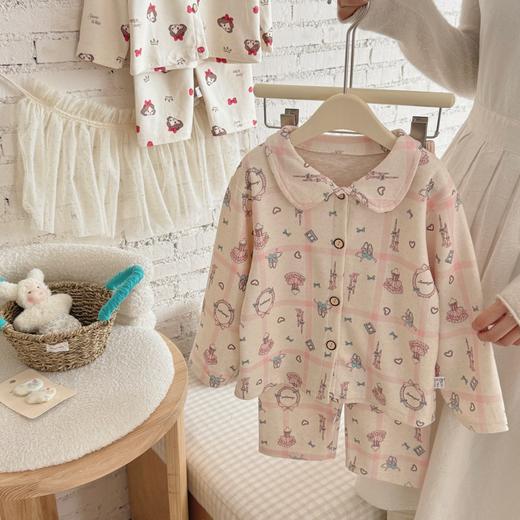 【YW】无忧购儿童秋冬睡衣男女童卡通长袖套装中大童家居服宝宝翻领开衫两件套（截单后3-5天发货) 商品图7