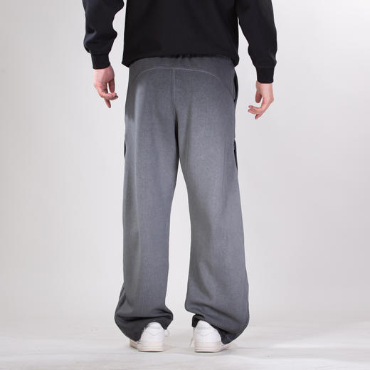 DRONKOO 2025 抽绳前破开拉链网布上下喷色做旧中厚卫裤长裤 商品图3