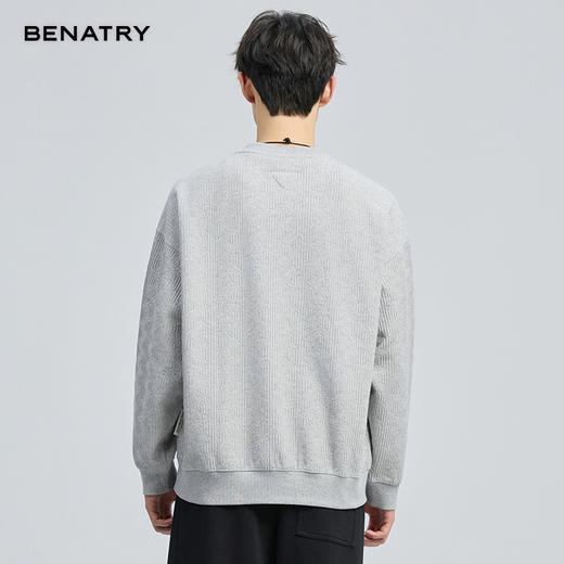 2025秋季新品肌理面料圆领卫衣ECF324004 商品图3