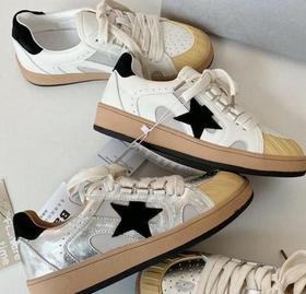 Plat Base休闲复古做旧擦色星星板鞋6805