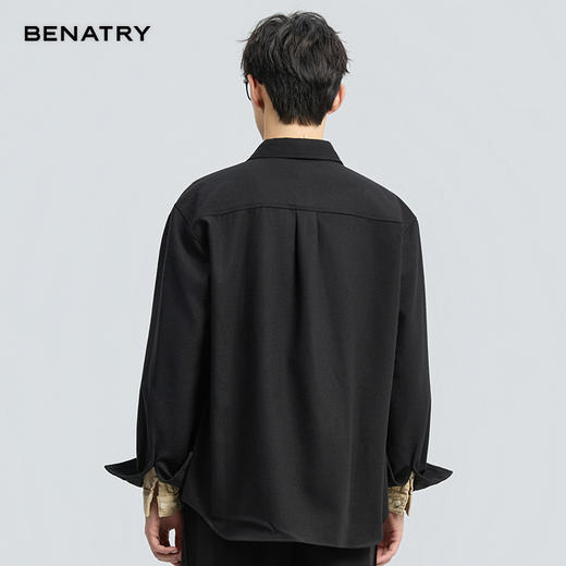 2025秋季新品翻领磨毛衬衣ECF311002 商品图7