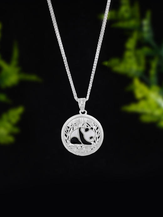 子佩集S990银【熊猫趴趴】双面套链项链【DSDZ003】大师工坊原创作品花丝珐琅彩2509 商品图5