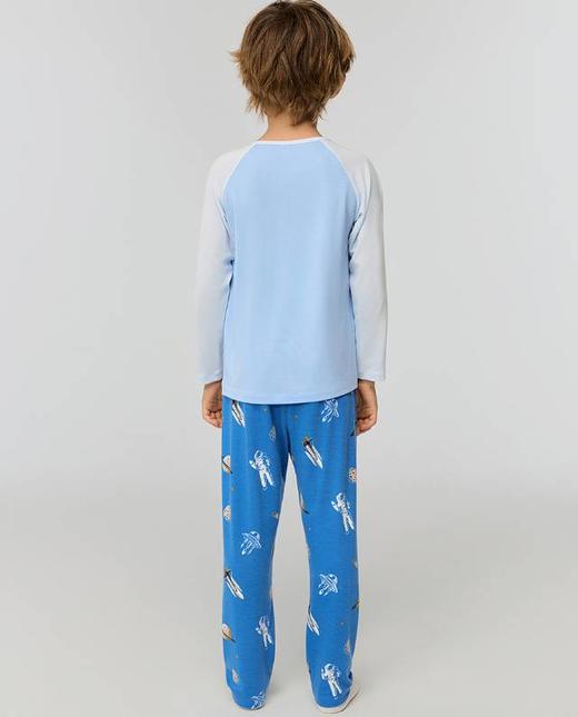 【云粉节】8楼爱慕儿童Aimer Kids男孩奶皮星际旅行套头长袖睡衣AK241J501，吊牌价329元 商品图3