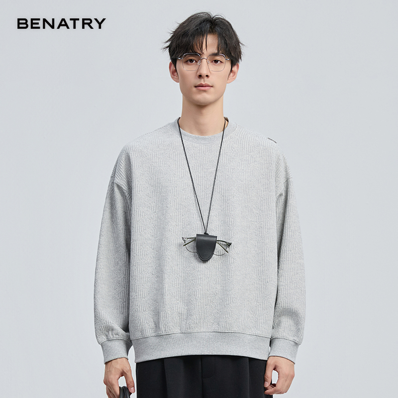 2025秋季新品肌理面料圆领卫衣ECF324004