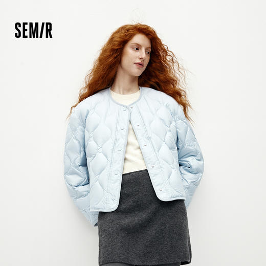 商场同款|森马羽绒服女冬防泼水轻薄90绒子圆领宽松2025新款内搭 商品图1