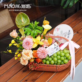 例外与偏爱花艺-【人常喜乐】水果篮（提前一天预定）（花材根据整体色系搭配）