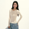 Ariseism 美式复古亨利领羊毛针织长袖打底衫女秋季新款修身上衣 商品缩略图0
