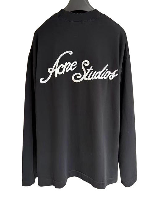 中性款刺绣破损长袖T恤001 商品图1